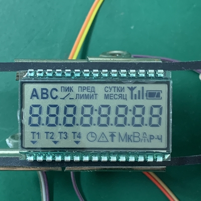 Módulo TN LCD 2.8v -40 grados centígrados medidor de energía transflectivo positivo de 64Hz