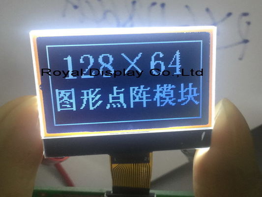 Exhibición del LCD LCD del módulo de FSTN mono del DIENTE 128X64 del positivo gráfico estándar del diente con Blacklight blanco