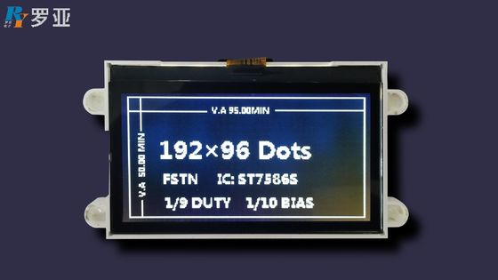 exhibición blanca Stn-gris del LCD del módulo de la retroiluminación LED del bajo consumo de energía gráfico 192*64dots