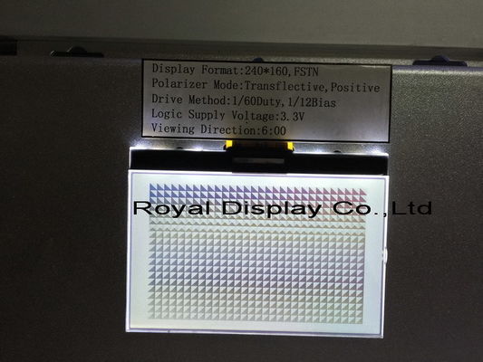 Módulo paralelo de la exhibición de la exhibición FFC Lcd del gris 240X160 Dots Graphic LCD de Stn