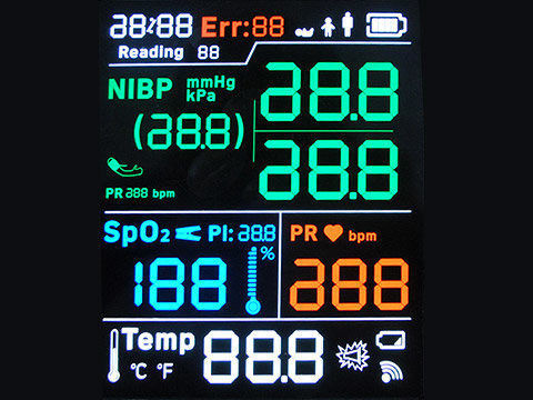 12864 Stn RoHS FSTN LCD positivo exhiben 1/9 deber para la batería entrada