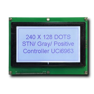 Pantalla LCD de la exhibición 240X128 FSTN 3.3V RGB de Grey Positive Graphic LCD
