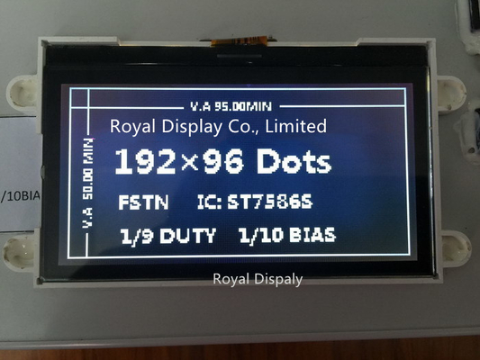 1/10 DIENTE diagonal LCD gráfico de FSTN exhibe el positivo de 192X64 Transflective