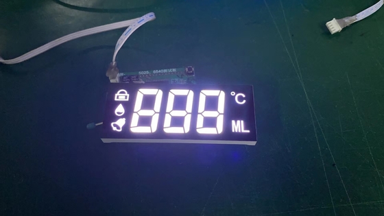 Cátodo común de la pantalla LED blanca ultra fina de 7 segmentos para el indicador del contador de tiempo