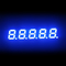 Cátodo común de emisión azul 0,28&quot; 5 dígito 200mcd de la exhibición de segmento del LED
