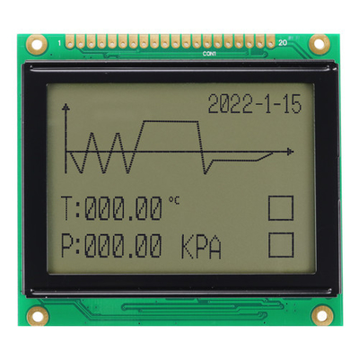 módulo monocromático del Lcd del gráfico de la pantalla de visualización de 128x64 20pin 3.3V FSTN STN 12864