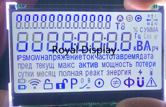 Panel LCD de encargo del TN STN FSTN de la exhibición de ST7033 IC 7 Sgement Lcd para el metro electrónico