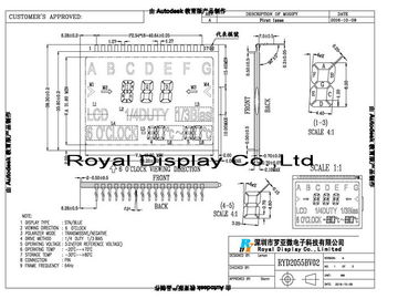 Panel LCD de encargo RYD2055BV02 para la electricidad de medición/los racimos/las radios de coche