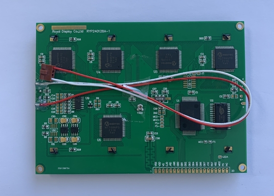 Módulo LCD monocromático gráfico azul STN de 5,1 pulgadas, pantalla de matriz de puntos de 240x128