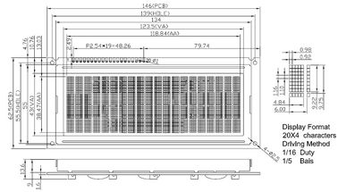 Módulo por encargo del LCD del carácter para el teléfono/la automatización casera