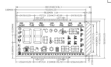 Azul de encargo Amber Low Power Consumption blanca del panel LCD de RYD1201AA