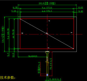 1,8" - 21" dureza diagonal del lápiz del módulo 3H de la pantalla táctil del Lcd real