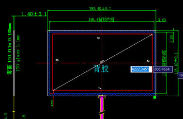 1,8" - 21" dureza diagonal del lápiz del módulo 3H de la pantalla táctil del Lcd real