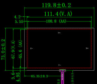 Módulo de la exhibición del Lcd de la pantalla táctil de 5 pulgadas, prueba de aceite de la pantalla táctil de Tft Lcd
