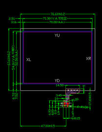 Panel táctil del Lcd del profesional 3,5 para la resistencia química LQ035NC121