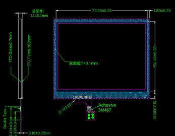 Panel táctil del Lcd del profesional 3,5 para la resistencia química LQ035NC121
