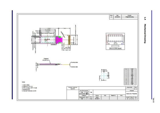 0Modulo OLED de 54 pulgadas 96 * 32 I2C con panel LCD monocromático CH1115