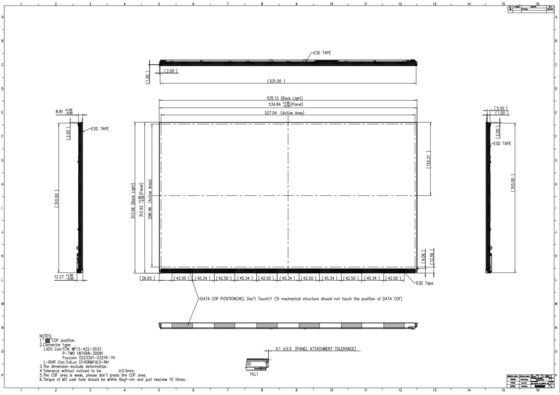 23.8 pulgadas Innolux TFT módulo LCD R238hca-L3b 1920 * 1080 Full HD 16.7m pantalla