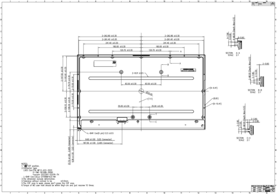 23.8 pulgadas Innolux TFT módulo LCD R238hca-L3b 1920 * 1080 Full HD 16.7m pantalla