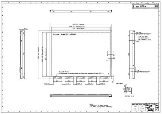G104V1-T03 Módulo LCD TFT Innolux de 10,4 pulgadas 640*480 RGB VGA 1500:1