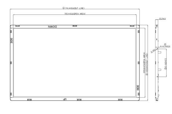Boe 31,5 pulgadas 1366 * 768 RGB V320WX1 TFT TV LCD Multimedia HD Ángulo de visión libre