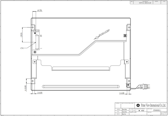 8' TFT LCD PD080SL1 PVI 800*600 RGB CCFL Display Industrial con toque de amplia temperatura