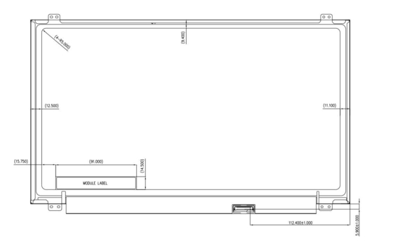 15.6'' TFT LCD Modulo Innolux 1366*768 RGB HD N156bge-Eb2 6h Display original
