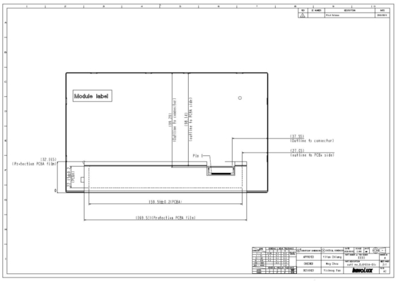 Modulo LCD TFT de 9' INNOLUX 1280*RGB*720 DJ090IA-01A Pantalla original para automóviles con amplia temperatura