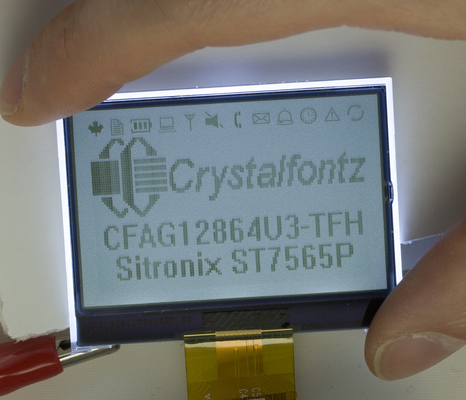 2.4' 128*64 módulo gráfico LCD de baja potencia CFAG12864U3-TFH ST7565P con pantalla industrial con luz de fondo
