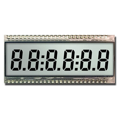 8 dígitos de segmento de LCD Modulo TN reflector de gran temperatura de la pantalla industrial