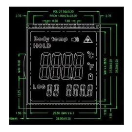 Segmento LCD RYD2119TM-01 del TN STN