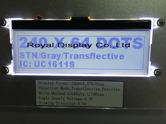El precio de fábrica chino modificó el módulo monocromático positivo de Stn para requisitos particulares LCD LCD del módulo gráfico de la exhibición de 240X64 FSTN