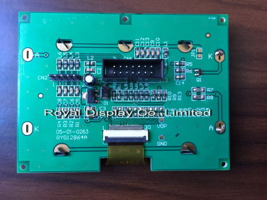 usos industriales gráficos seriales del control de los módulos de la exhibición del regulador FPC del módulo St75665r de 128X64 que sueldan LCD