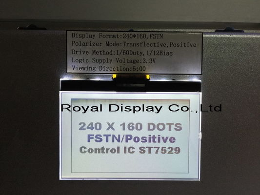 240X160 puntos STN UC1611S con el módulo gráfico monocromático del diente del LCD del módulo de la pantalla táctil del color blanco