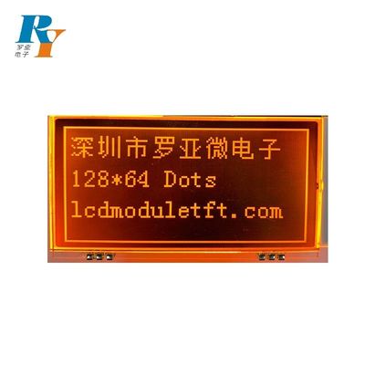 El soldar transmisivo anaranjado vendedor caliente de la exhibición FSTN FPC del módulo de 128X64 Dots St 7565p Blacklight LCD