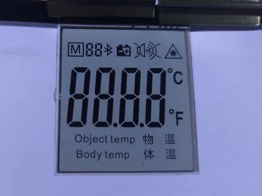 Termómetro del IR del segmento del positivo 7 del TN con el conector de la cebra del módulo de la exhibición de Blacklight LCD