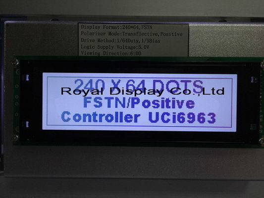 Tipo exhibición gráfica del OEM Stn FSTN del ODM del módulo del LCD del monocromo 24064 de Stn del diente de 240X64