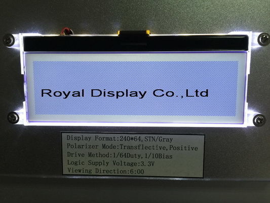 Tipo exhibición gráfica del OEM Stn FSTN del ODM del módulo del LCD del monocromo 24064 de Stn del diente de 240X64