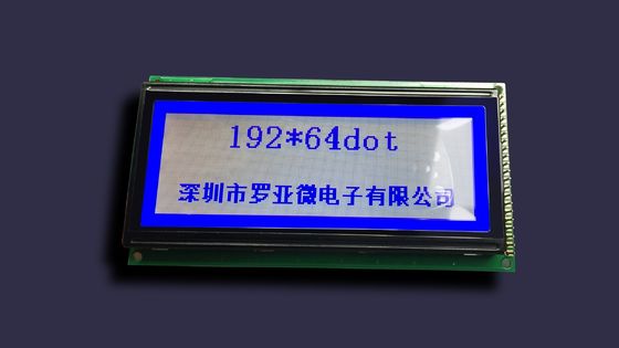 exhibición blanca Stn-gris del LCD del módulo de la retroiluminación LED del bajo consumo de energía gráfico 192*64dots