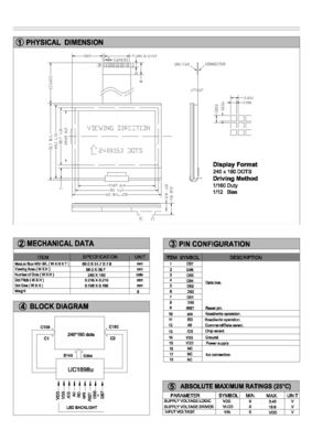 Módulo gráfico del DIENTE FSTN STN lcd de FSTN 240X160 Stn con el gris UC1611S FPC del lcd del contraluz