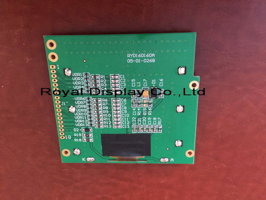 160160 mono MAZORCA FPC que suelda la exhibición monocromática gráfica de la exhibición UC1698 Lcd del LCD