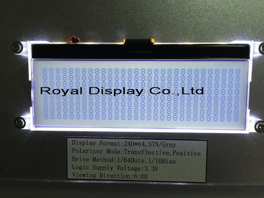 Módulo monocromático modificado para requisitos particulares fábrica del contraluz del panel LCD ST7565R IC LCD del diente del tamaño RYG12864M 128x64