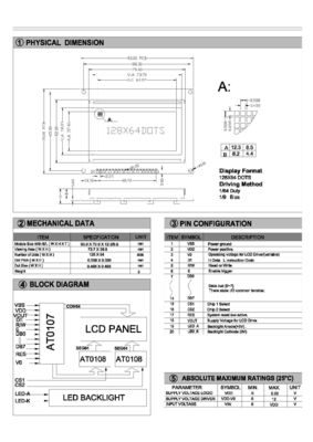 Panel LCD gráfico al por mayor del módulo de la exhibición de Cog/COB 128X64 Blacklight mono LCD