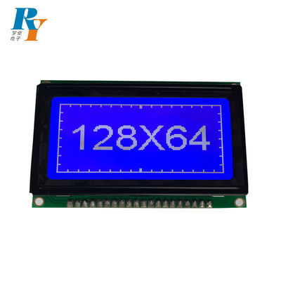 Tipo exhibición de encargo transmisiva negativa Stn-azul de la MAZORCA 128*64 del LCD