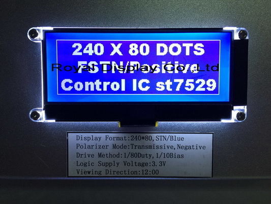 paralelo de FStn FPC de la exhibición de IC St7529 Transflective LCD del diente 240X80