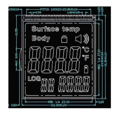 Módulo positivo 3V RYD2119TM-01 del LCD del DIENTE de FPC FSTN Tn para el termómetro infrarrojo
