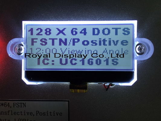 Exhibición monocromática graphnic gráfica del lcd de la matriz de punto del módulo del diente del panel LCD RYG12864M St 7565r de FSTN 128X64 VA.