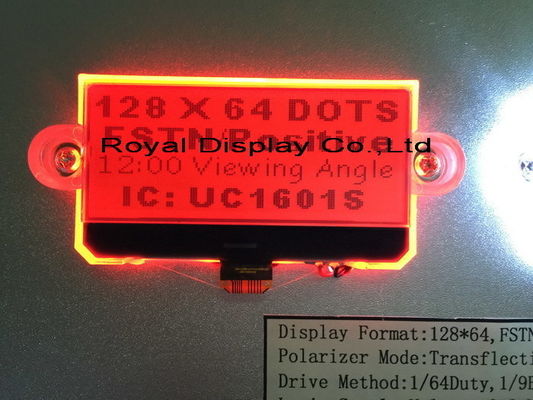 Exhibición monocromática graphnic gráfica del lcd de la matriz de punto del módulo del diente del panel LCD RYG12864M St 7565r de FSTN 128X64 VA.
