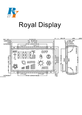 Pantalla de visualización transparente del Lcd del aire acondicionado del TN con el contraluz llevado blanco