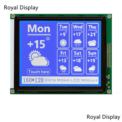 módulo del LCD de la matriz del gráfico de 4.7inch 160X128 129*102m m con el contraluz